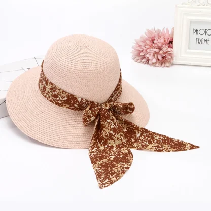 Chic Bowknot Band Straw Hats - Image 2