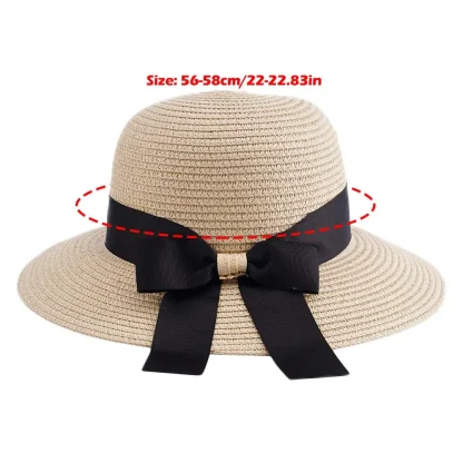 Bowknot Band Straw Hats - Image 7