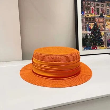 Minimalist Solid Color Straw Hats