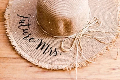 Frayed Chic Sequin Straw Hat - Image 2