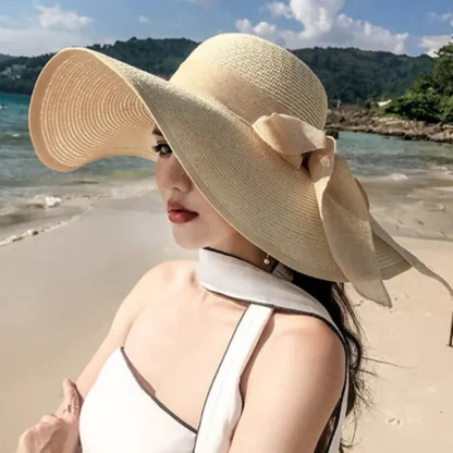 Chic Large Brim Straw Hat