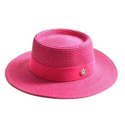 Elegant Solid Color Straw Hats