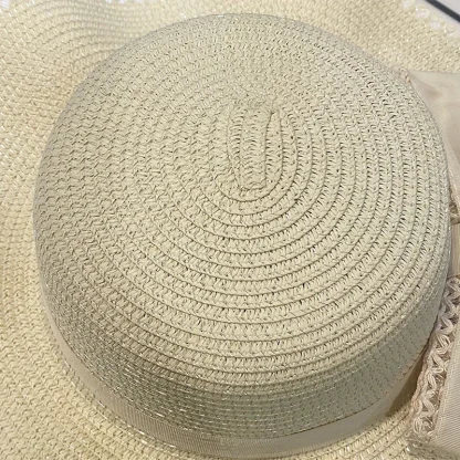 Floppy Bowknot Straw Hat - Image 5
