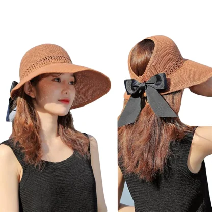 Wide Brim Sun Visor Straw Hats - Image 2