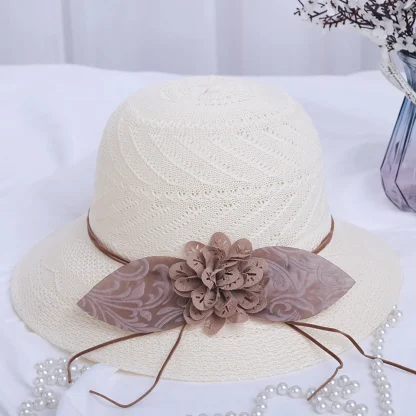 Cute Bow Band Straw Hats - Image 3