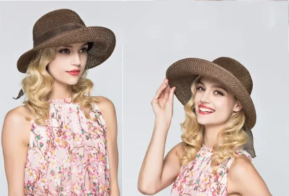 Elegant Bowknot Band Straw Hats - Image 7