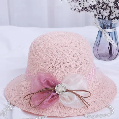Cute Bow Band Straw Hats - Image 4